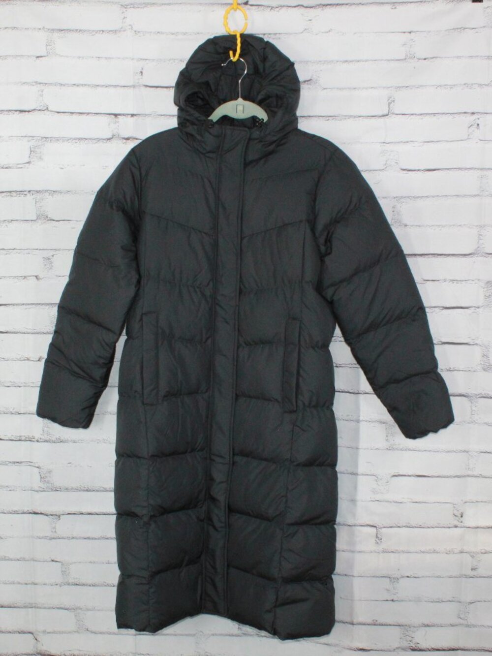 LL Bean Popham Puffer Coat DownTek Insulated Jacket Black Medium Reg READ FLAW